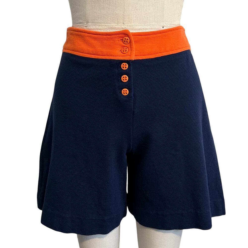 Vintage Catalina Sportswear California Wide Leg Shorts Navy Orange Small